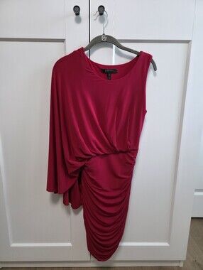 BCBGMaxazria Red Venus One-Shoulder Dress